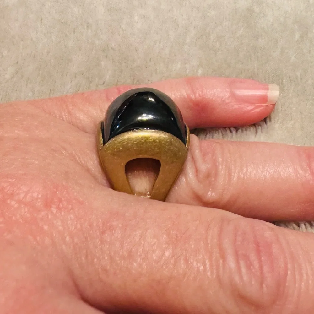 Lia Sophia Hematite Ring Size 8 - Picture 6 of 7